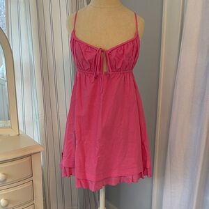 Pink Women's linen/rayon dress